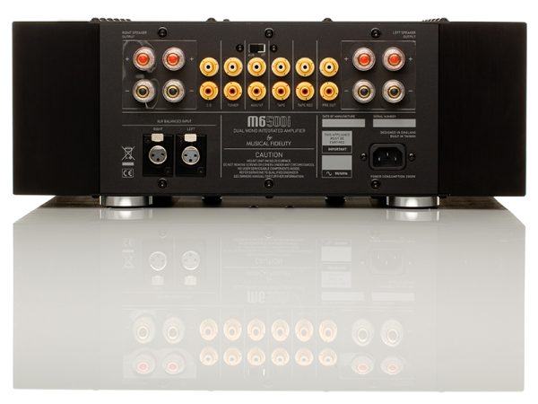 Amplificatore stereo integrato Musical Fidelity M6 500i black connessioni