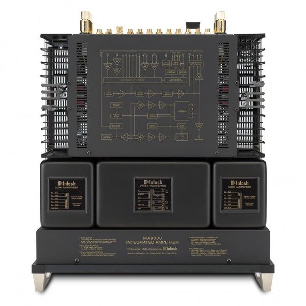 Amplificatore integrato stereo McIntosh MA9000 pannello superiore