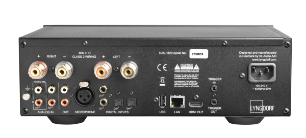 Amplificatore integrato digitale Lyngdorf TDAI-1120 back